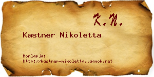 Kastner Nikoletta névjegykártya